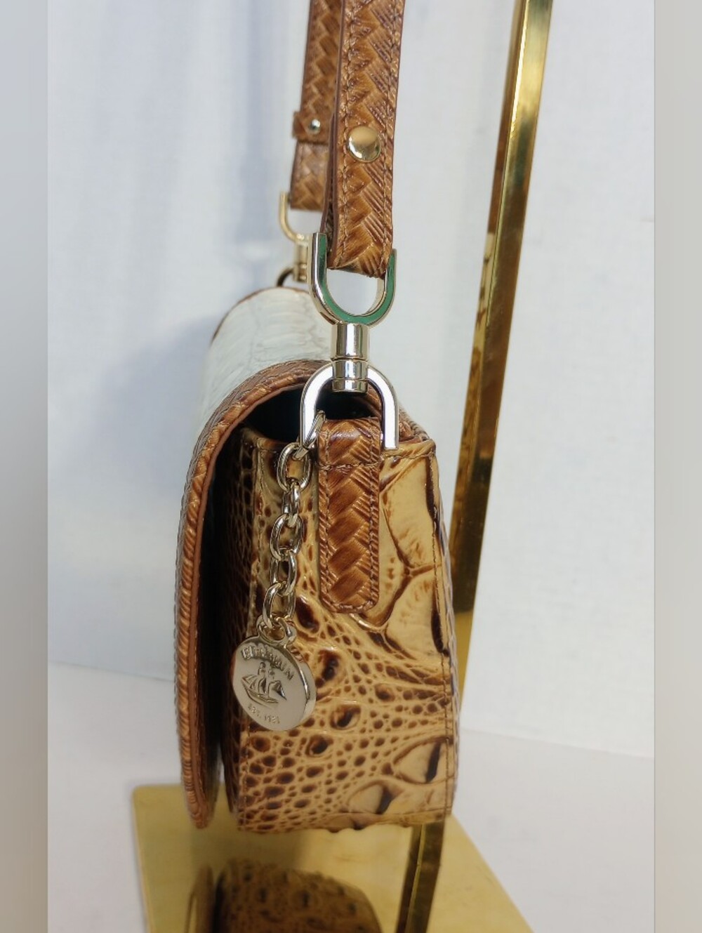 SOLD Brahmin Taber Collection Briar Crossbody In Coconut Milk - Picture 6 of 14